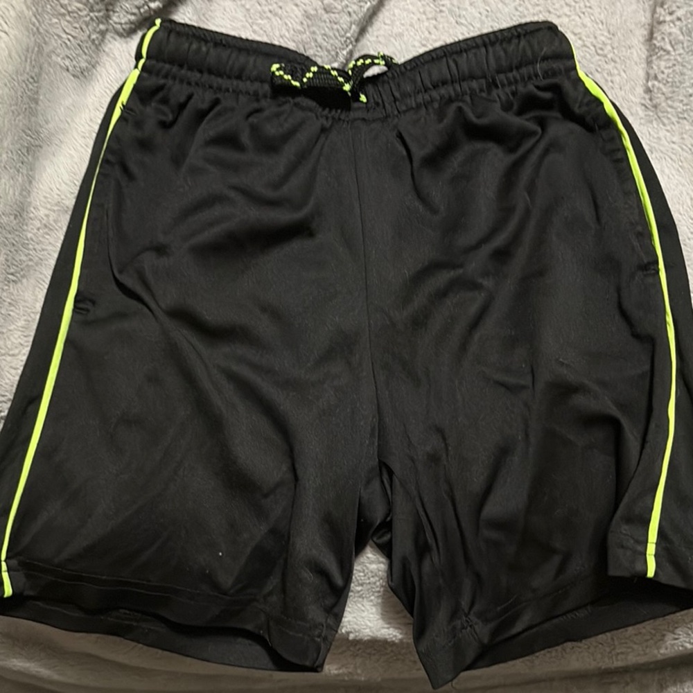 Black and Neon Yellow Shorts
